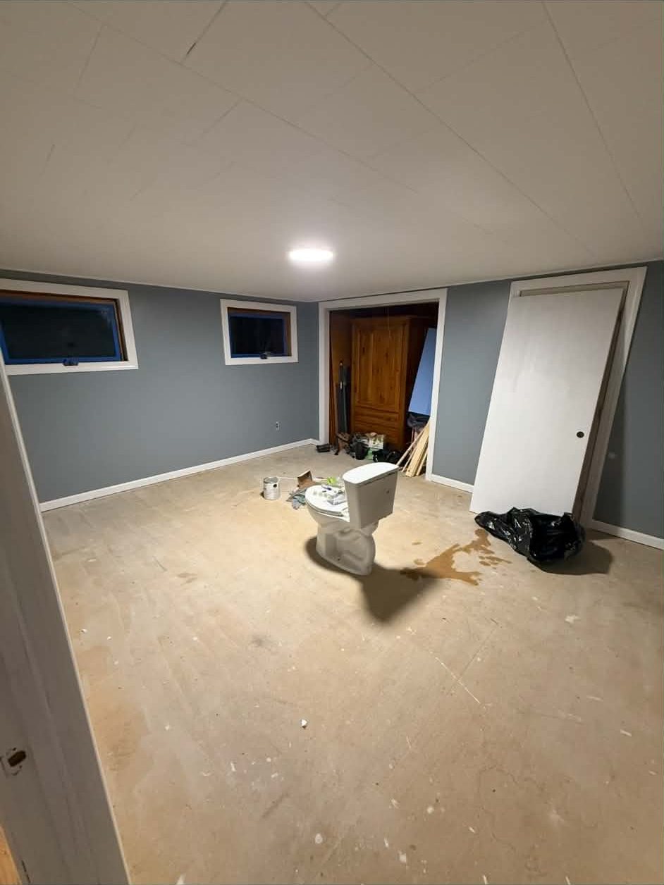 Finished basement walls and trim